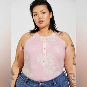 Torrid Pink Floral Tank Top